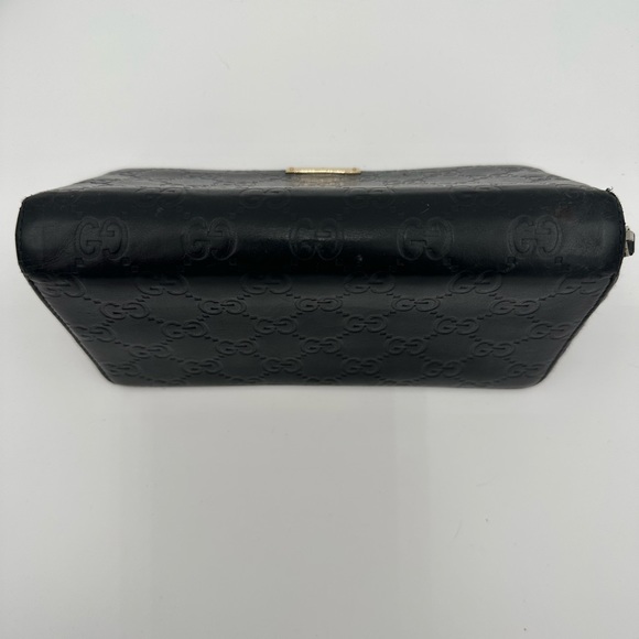 GUCCI GG Logo Leather Zip Around Long Wallet Vintage - Picture 5 of 11